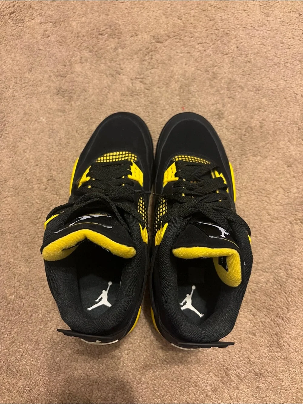 Jordan Men’s Black and Yellow Retro Basketball Sneakers